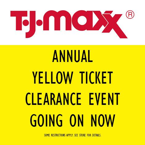 It's Yellow Sticker Clearance Time at TJ Maxx & Marshalls!!!